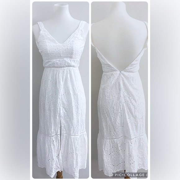 Altar'd State White crochet cut out sundress cottagecore boho fairy summer - Picture 1 of 7